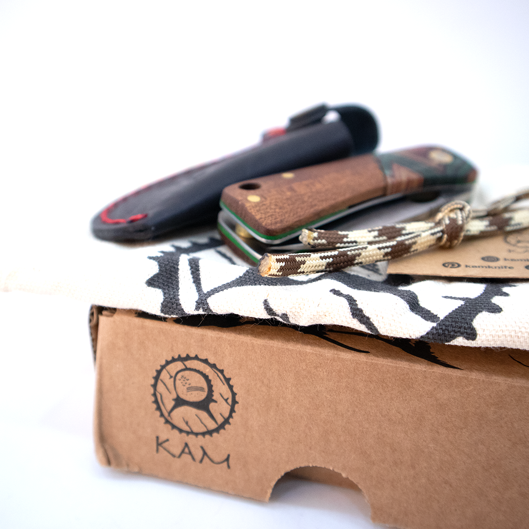 Kam Knife - J10 - Maun Wood Handle - Pocket Knife