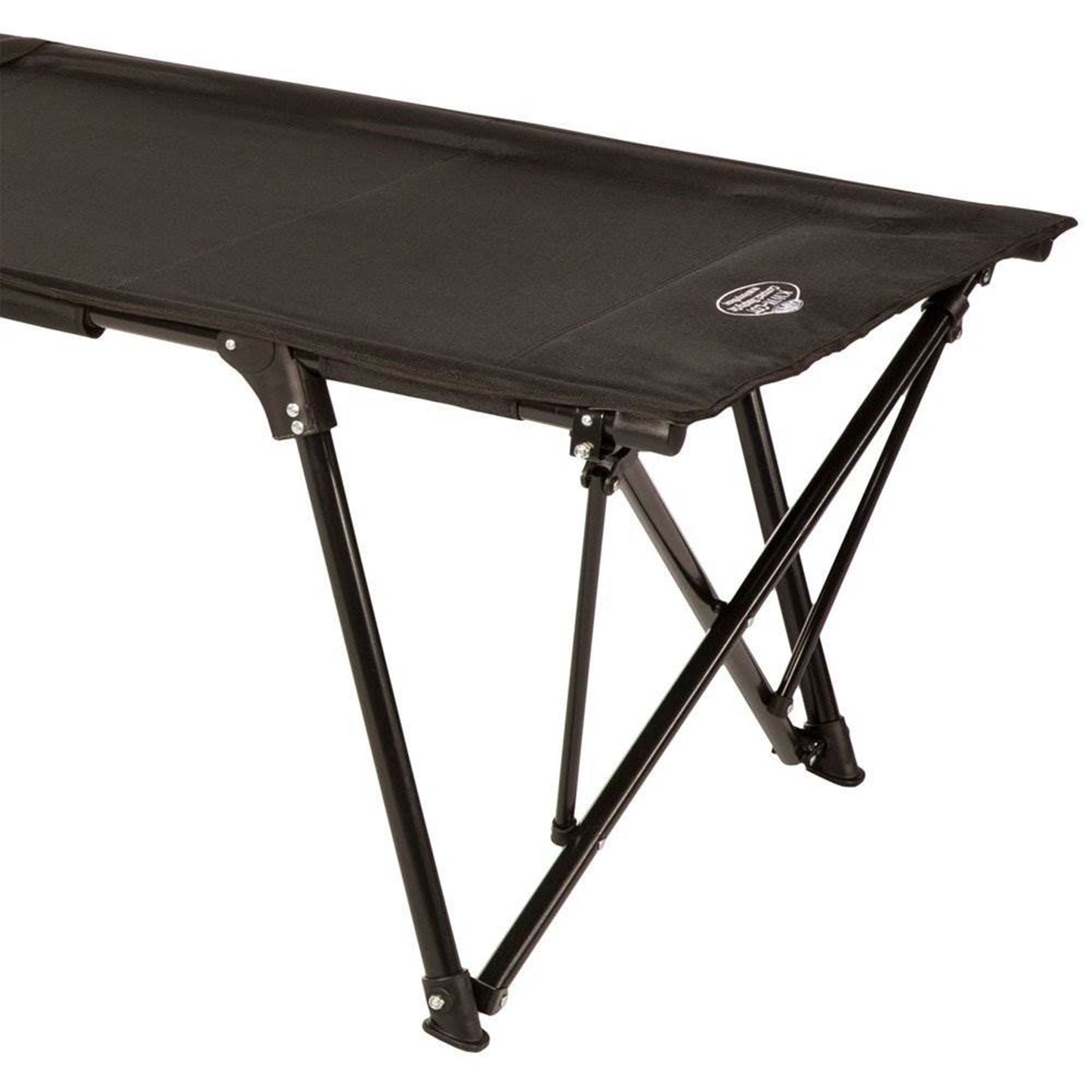 Kamp-Rite Standard Kwik Cot Quick Setup 1 Person Sleeping Bed w/Carry Bag, Black