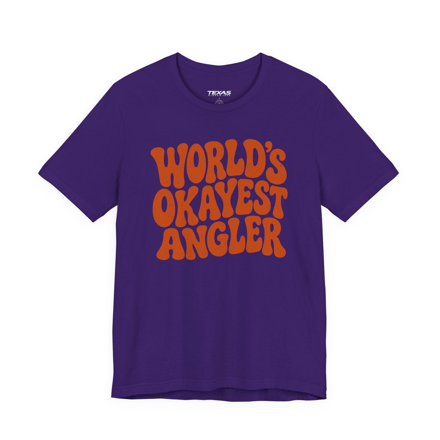 Texas Rigged Tees World's Okayest Angler — Unisex Cotton Tee