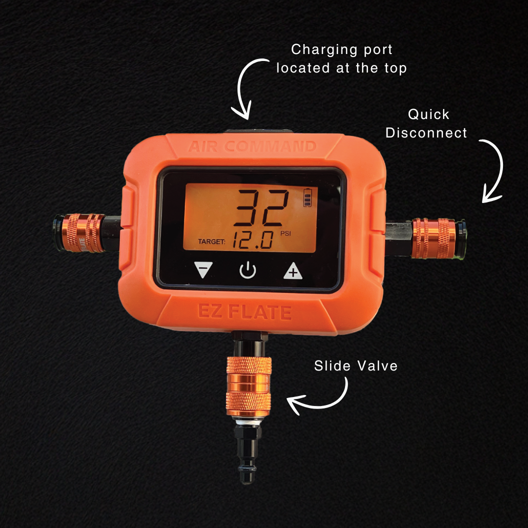 EZ FLATE Recoil 4-Way Hose kit with Air Command