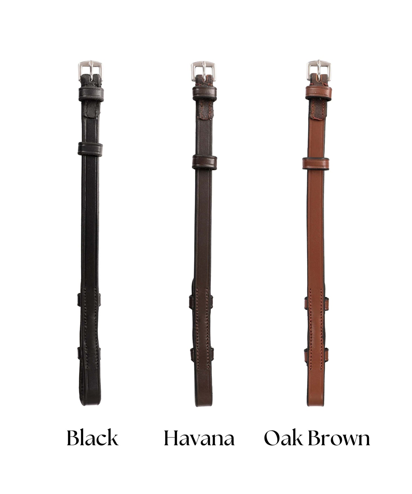 Bridles & Reins ExionPro Bridle Cheek Pieces With Hook Fastening - Matching Stitching