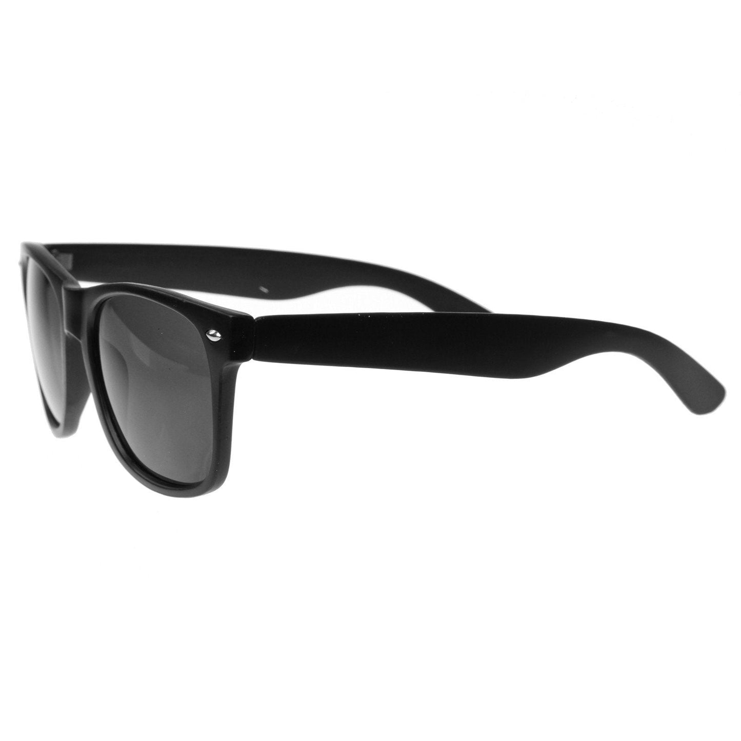 zeroUV - Hipster Street Wear Soft Rubber Matte Black Horned Rim Sunglasses 8350