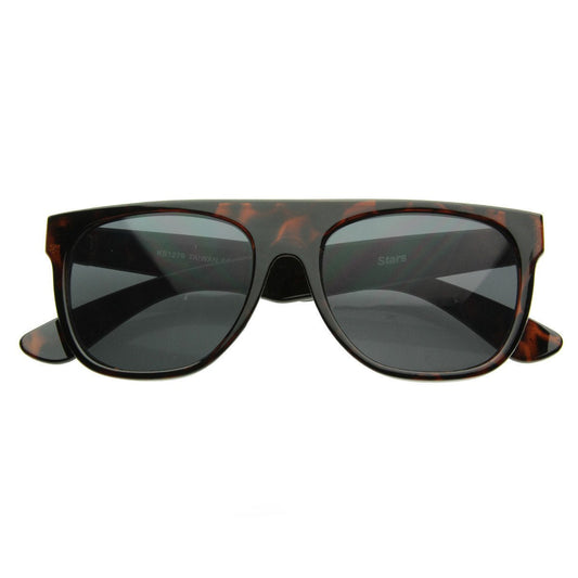 zeroUV Super Flat Block Top Retro Horned Rim Sunglasses 8066