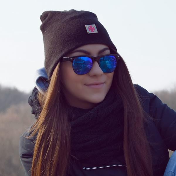 zeroUV - New Flash Mirrored Lens Horned Rim Half Frame Sunglasses 8927