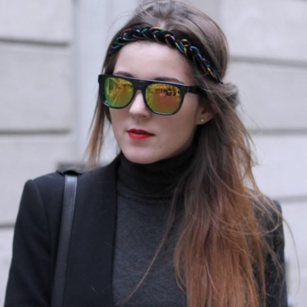 zeroUV Retro Super Flat Top Flash Mirrored Lens Sunglasses 8090