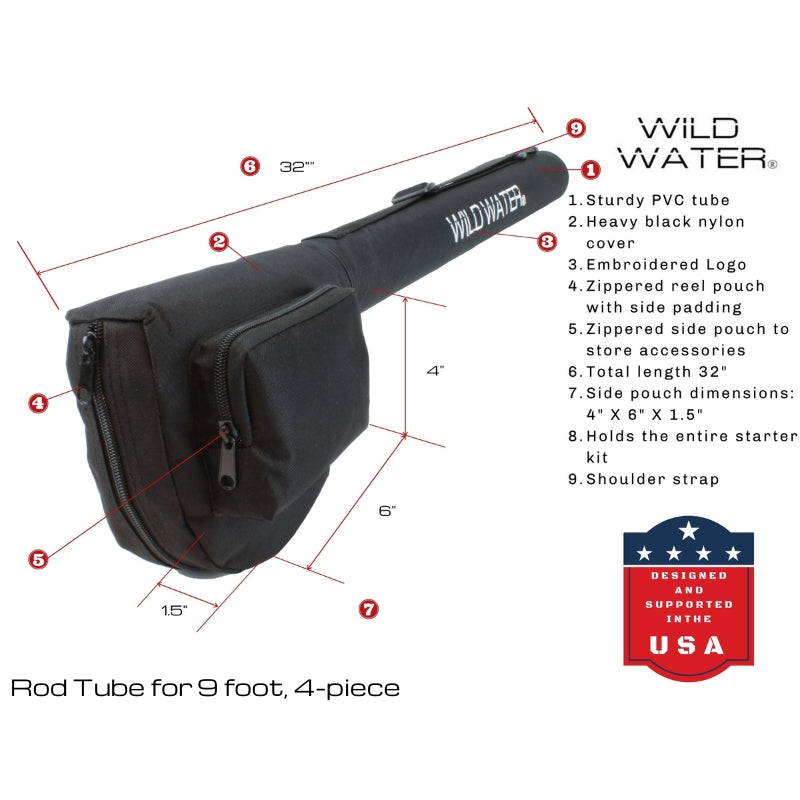 Wild Water - CNC Fly Reel Fly Fishing Combo, 9ft 3/4 wt