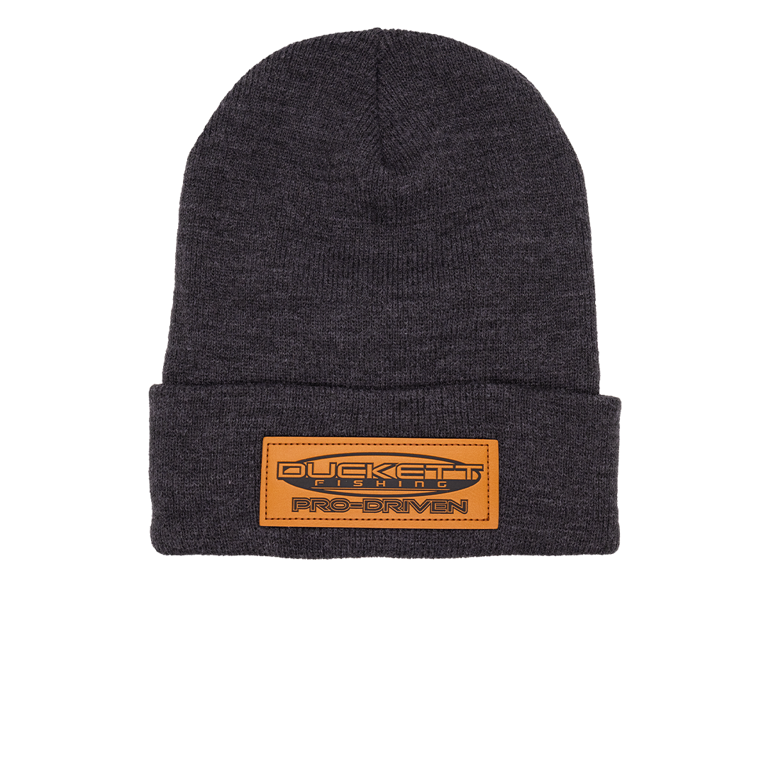 Duckett Leather Patch Beanie