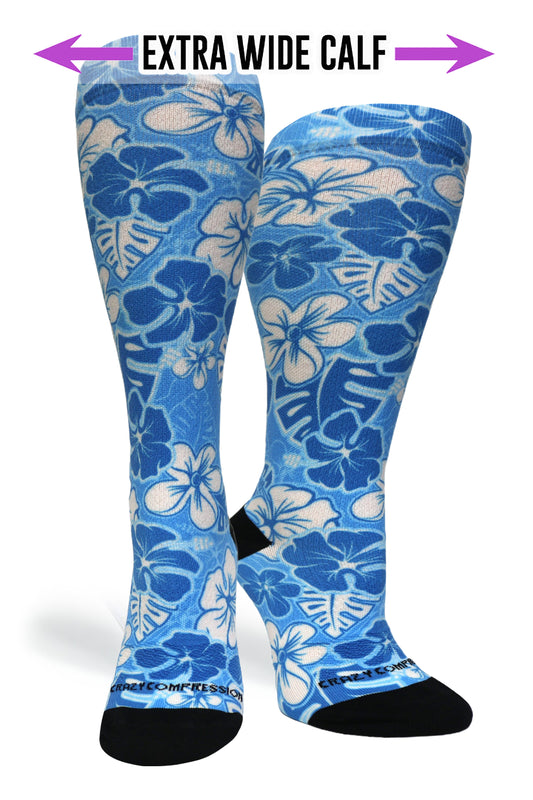 Crazy Compression Aloha Blue - (Standard & Extra Wide)