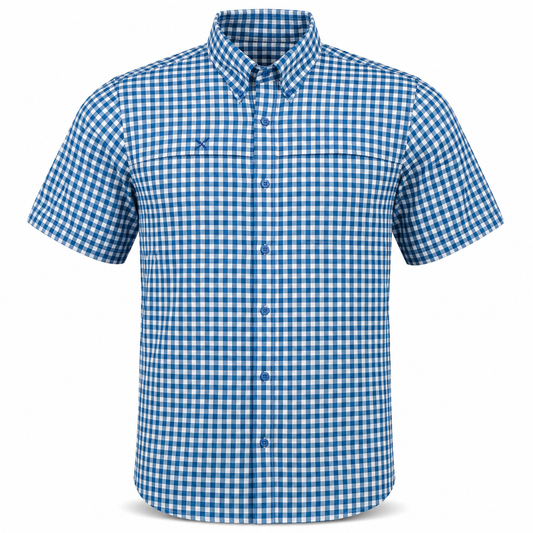 Xotic - Short Sleeve Patterned Lifestyle Button Down w/ REPEL-X