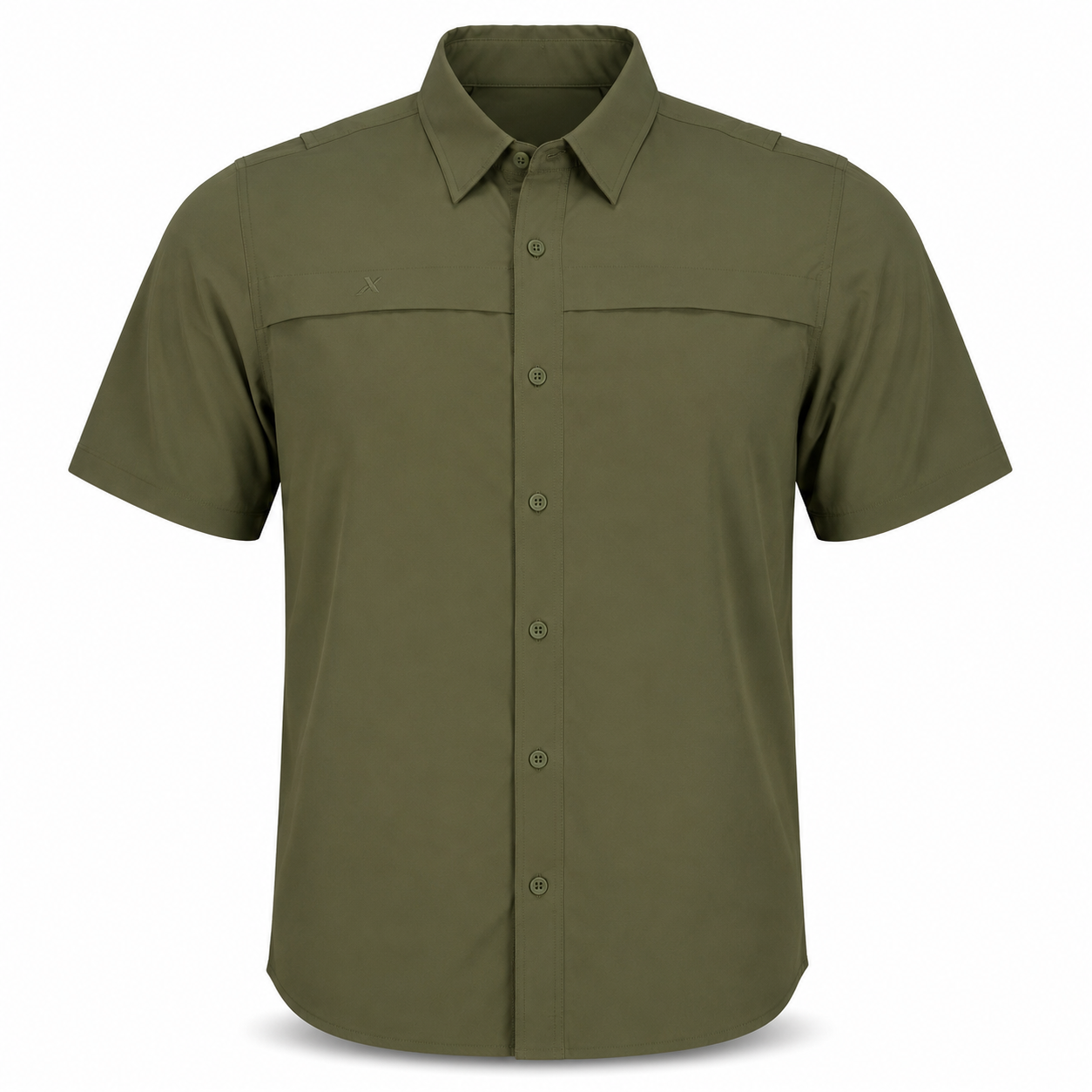 Xotic - Short Sleeve Solid Lifestyle Button Down w/ REPEL-X