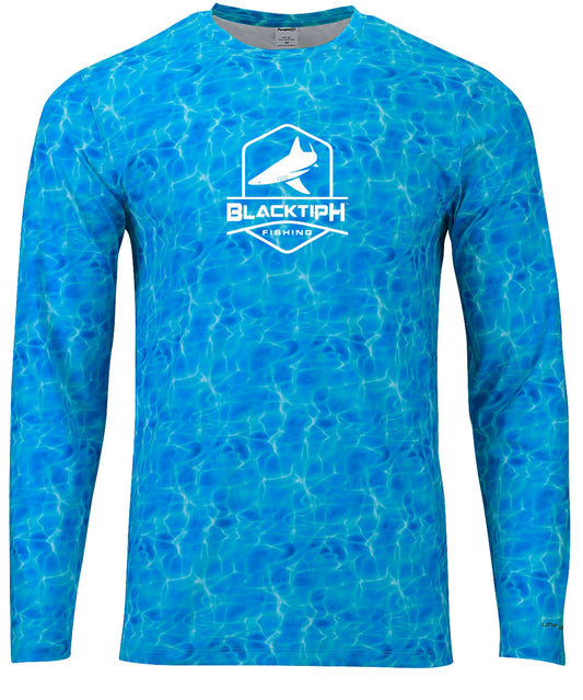 BlacktipH Interlock with UPF 50+ Protection Performance Shirt Shoreline Blue Water