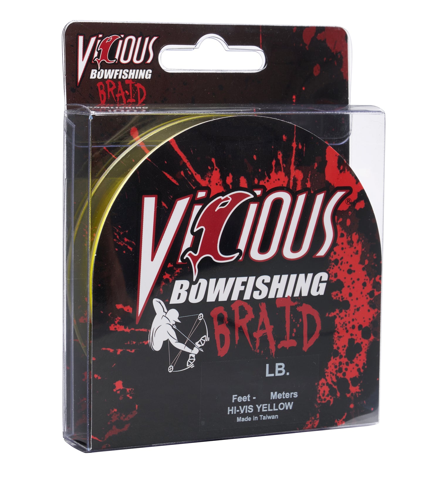 Vicious Fishing Hi-Vis Yellow Bowfishing Braid - 75 Feet