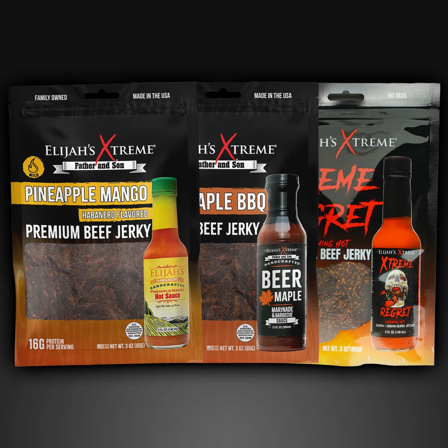 Elijah's Xtreme Beef Jerky Trio Pack