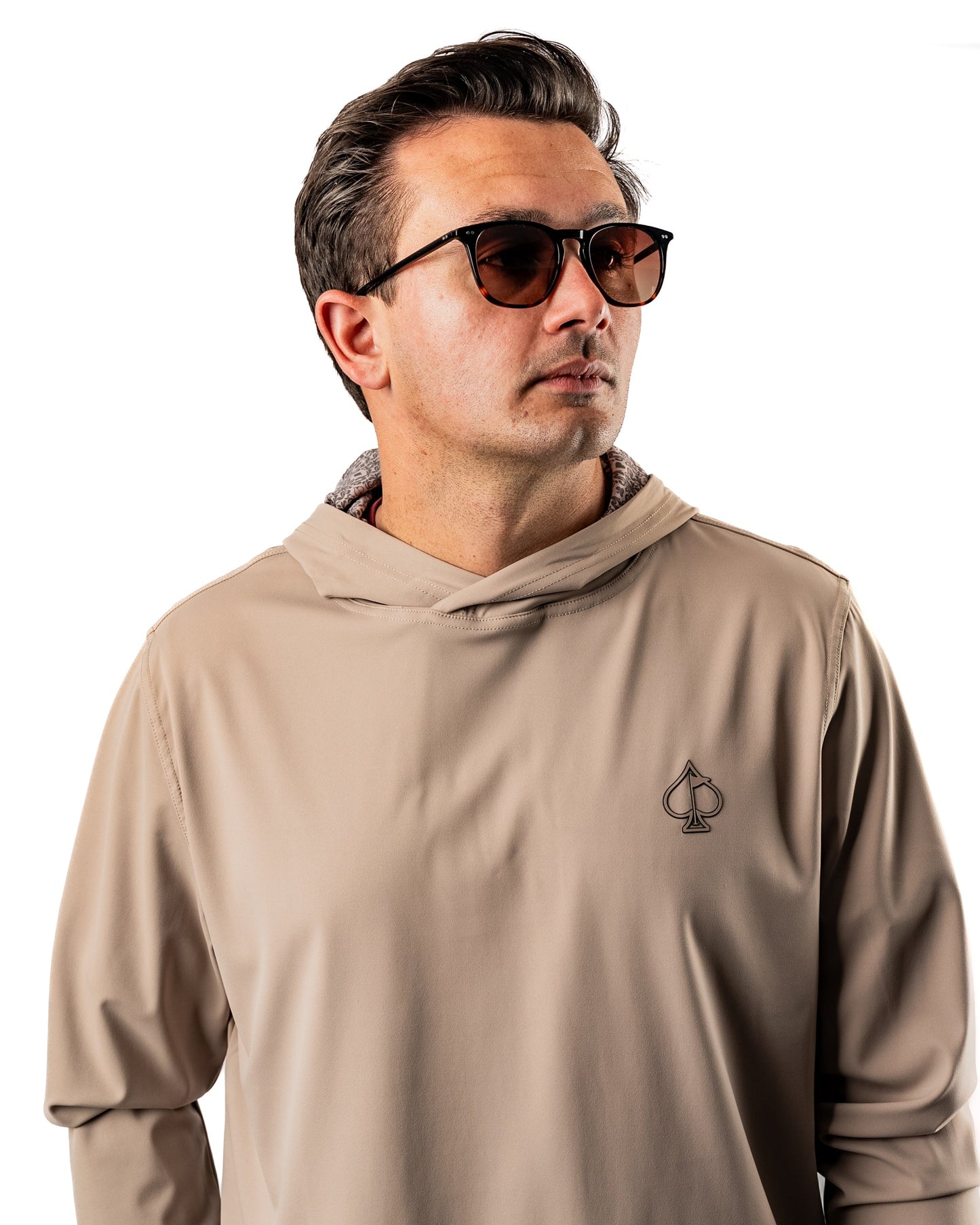 Pins and Aces Performance Golf Hoodie - Big Blind Ash
