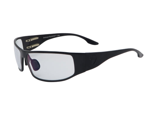 Outlaw Eyewear - Fugitive TAC Military Aluminum Sunglass- Black frame with Polarized Gray lenses