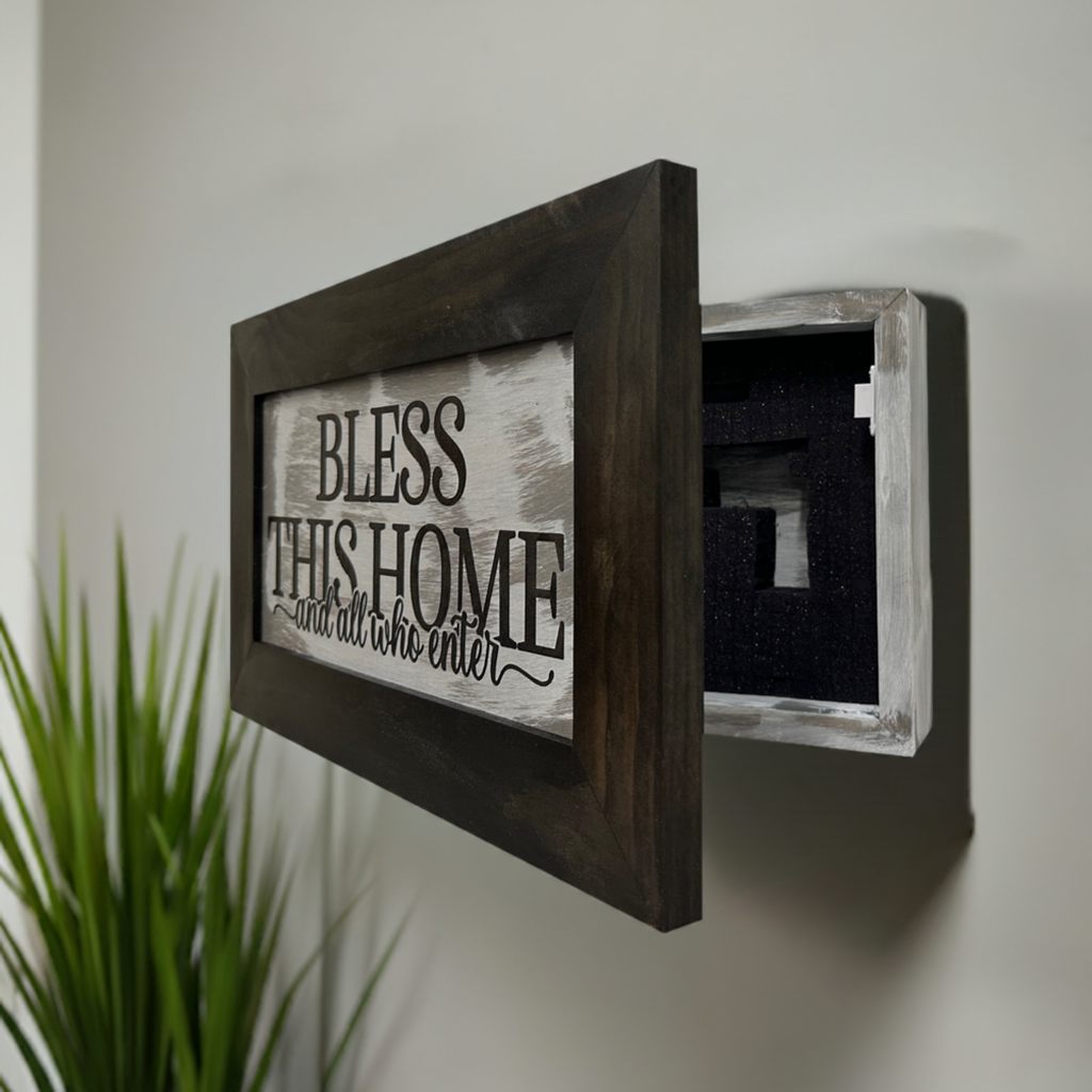 Bellewood Designs - Bless This Home And All Who Enter Decorative Gun Cabinet