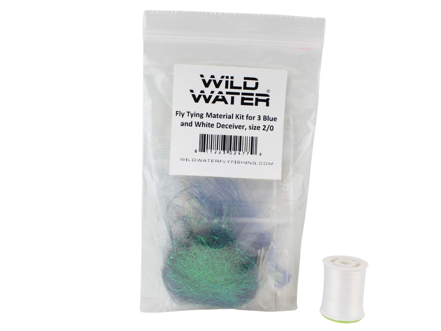 Wild Water - Fly Tying Material Kit, Blue and White Deceiver
