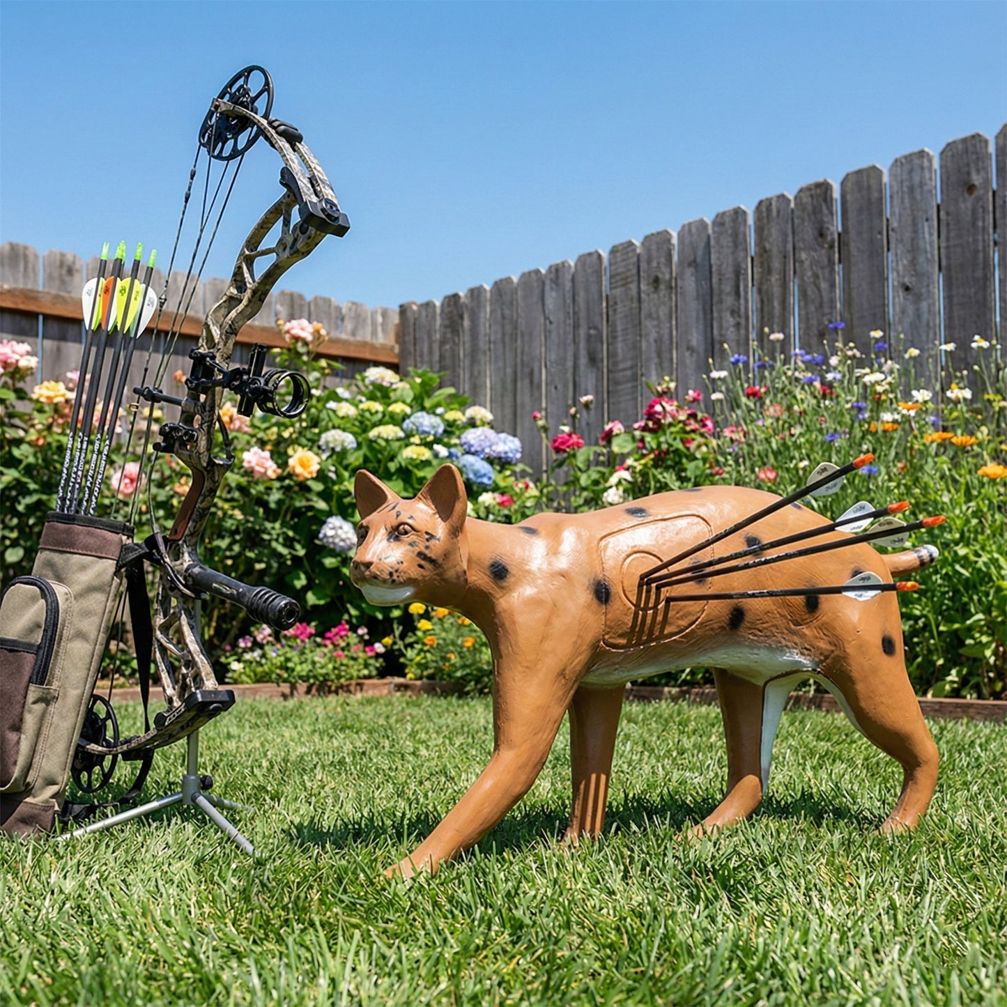 BIGshot Archery Real Wild 3D Competition Bobcat Archery Target with EZ Pull Foam