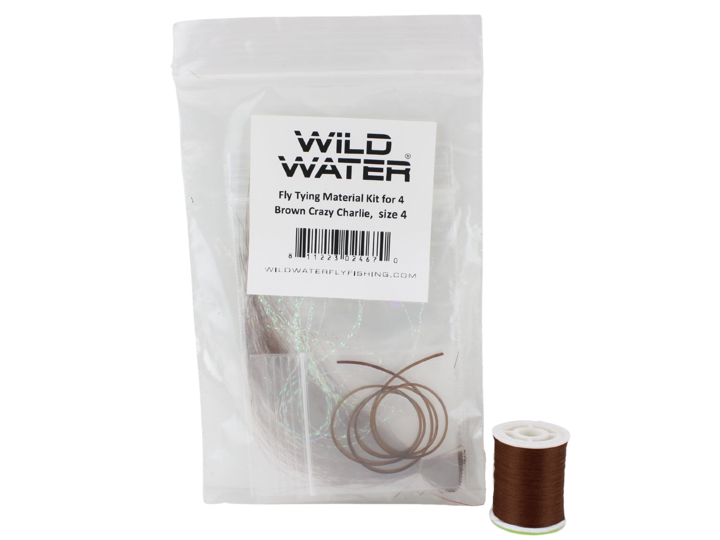 Wild Water - Fly Tying Material Kit, Brown Crazy Charlie