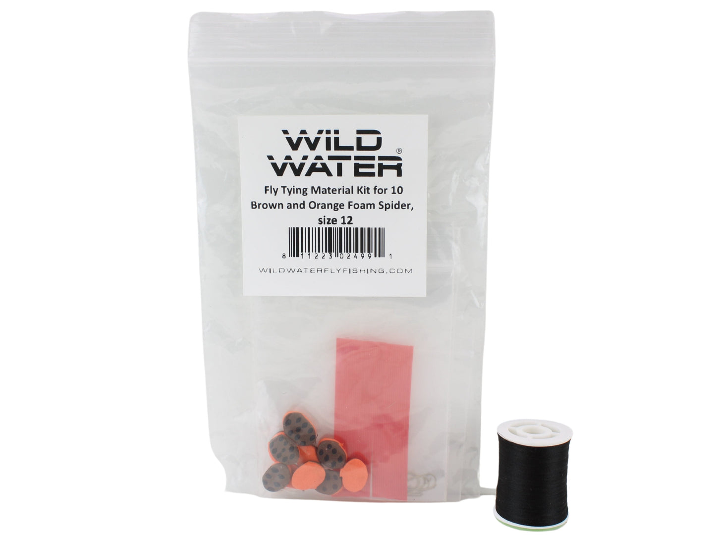 Wild Water - Fly Tying Material Kit, Brown and Orange Foam Spider