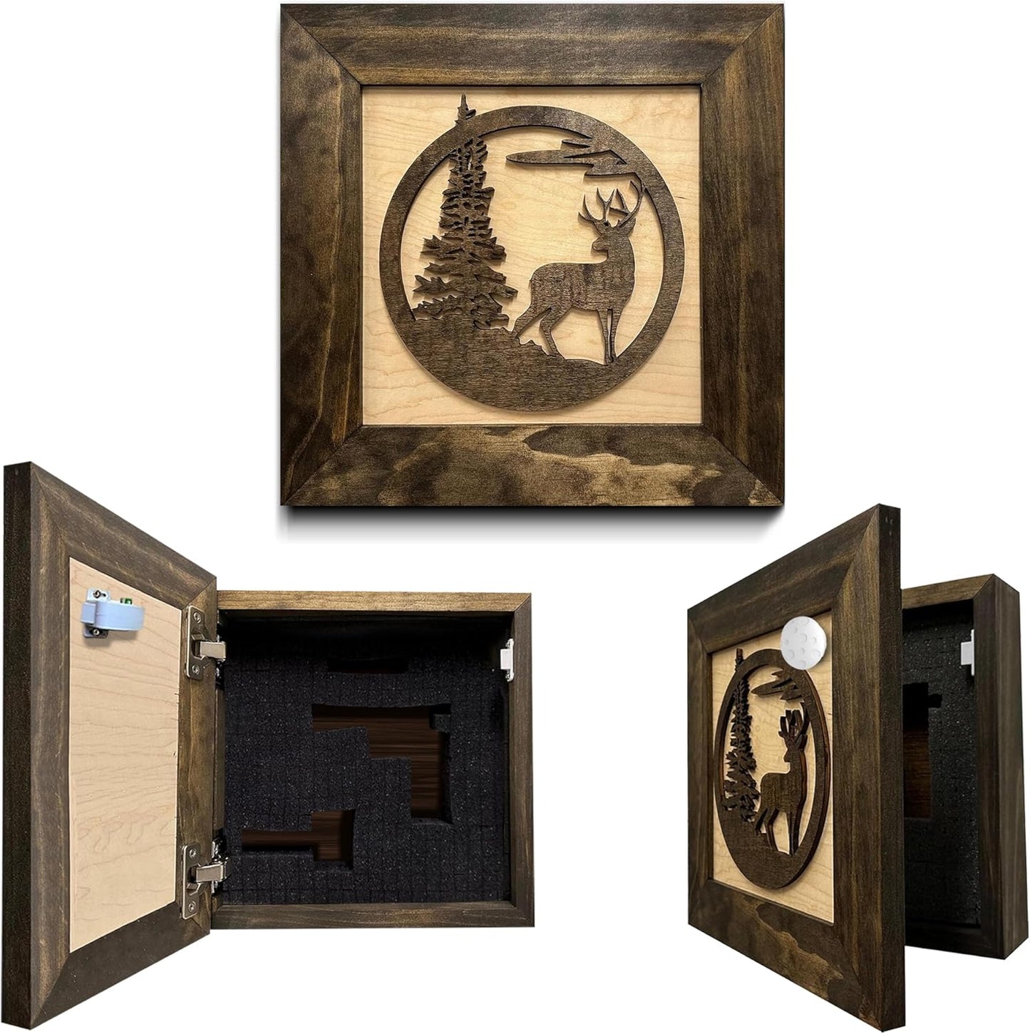 Bellewood Designs - Buck in Nature Decorative Wall-Mounted Gun Cabinet