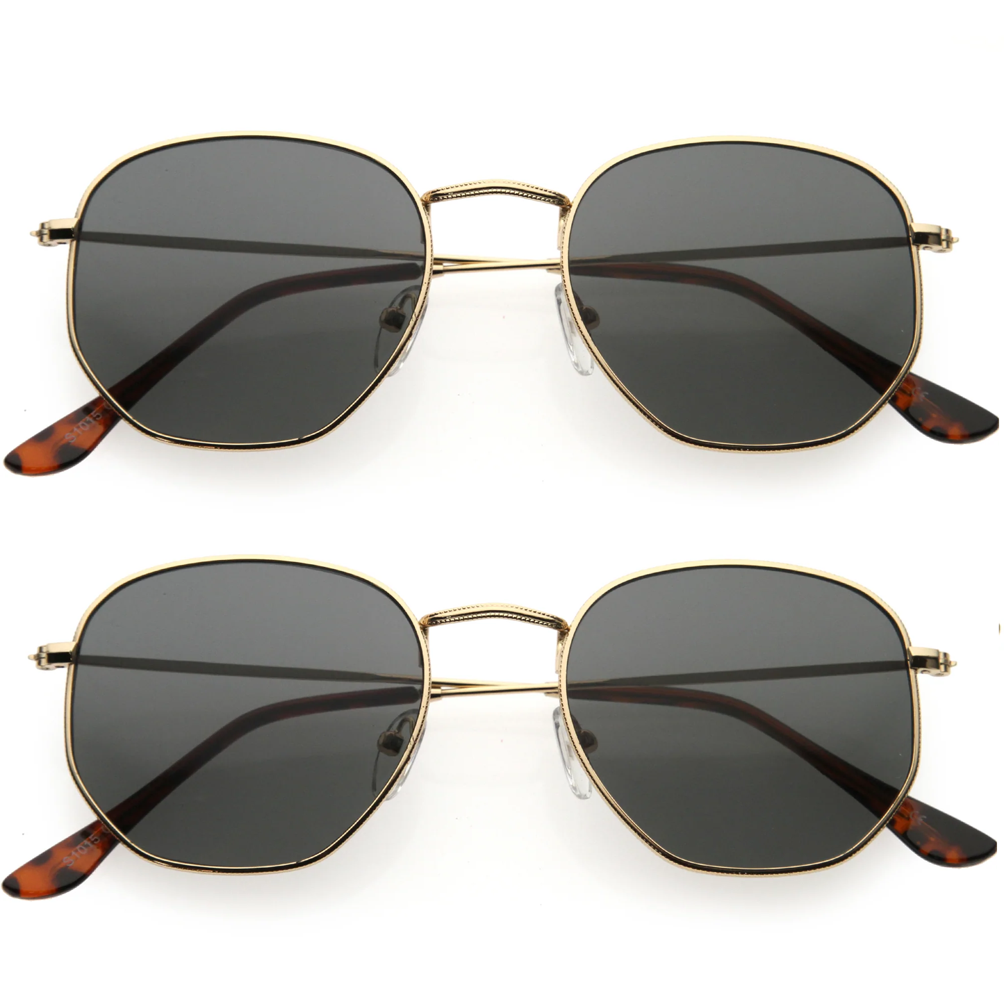 zeroUV - Retro Modern Geometric Hexagon Frame Dapper Sunglasses C455