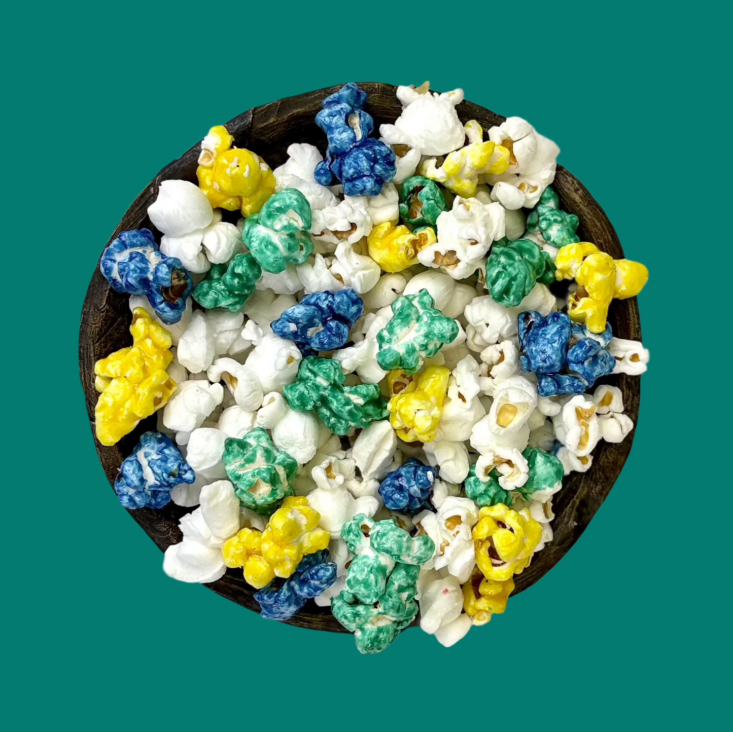 Midtown POP Teal, Yellow, and Blue Team π π βΎοΈ π β½οΈ Gourmet Popcorn