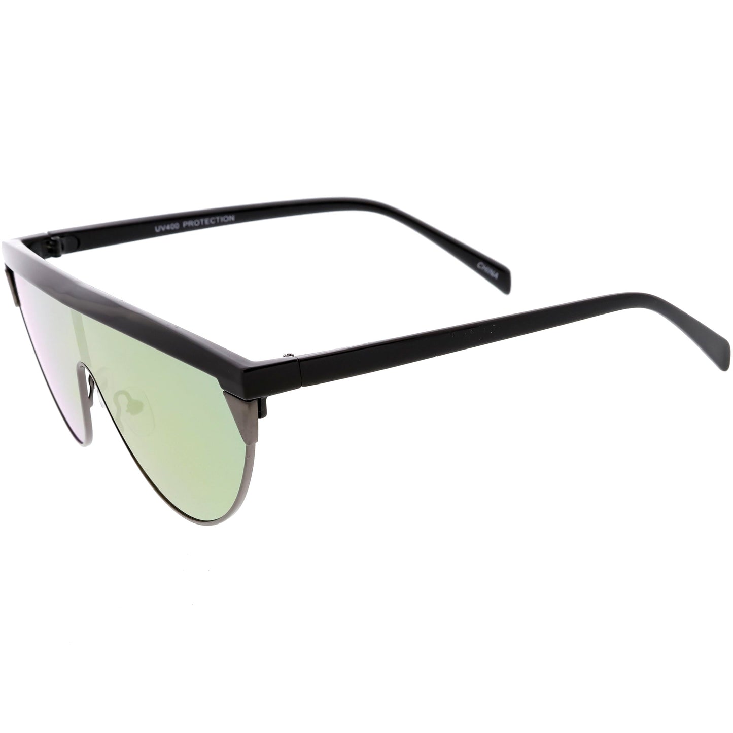 zeroUV Retro Futuristic Flat Top Mono Shield Blade Sunglasses C953