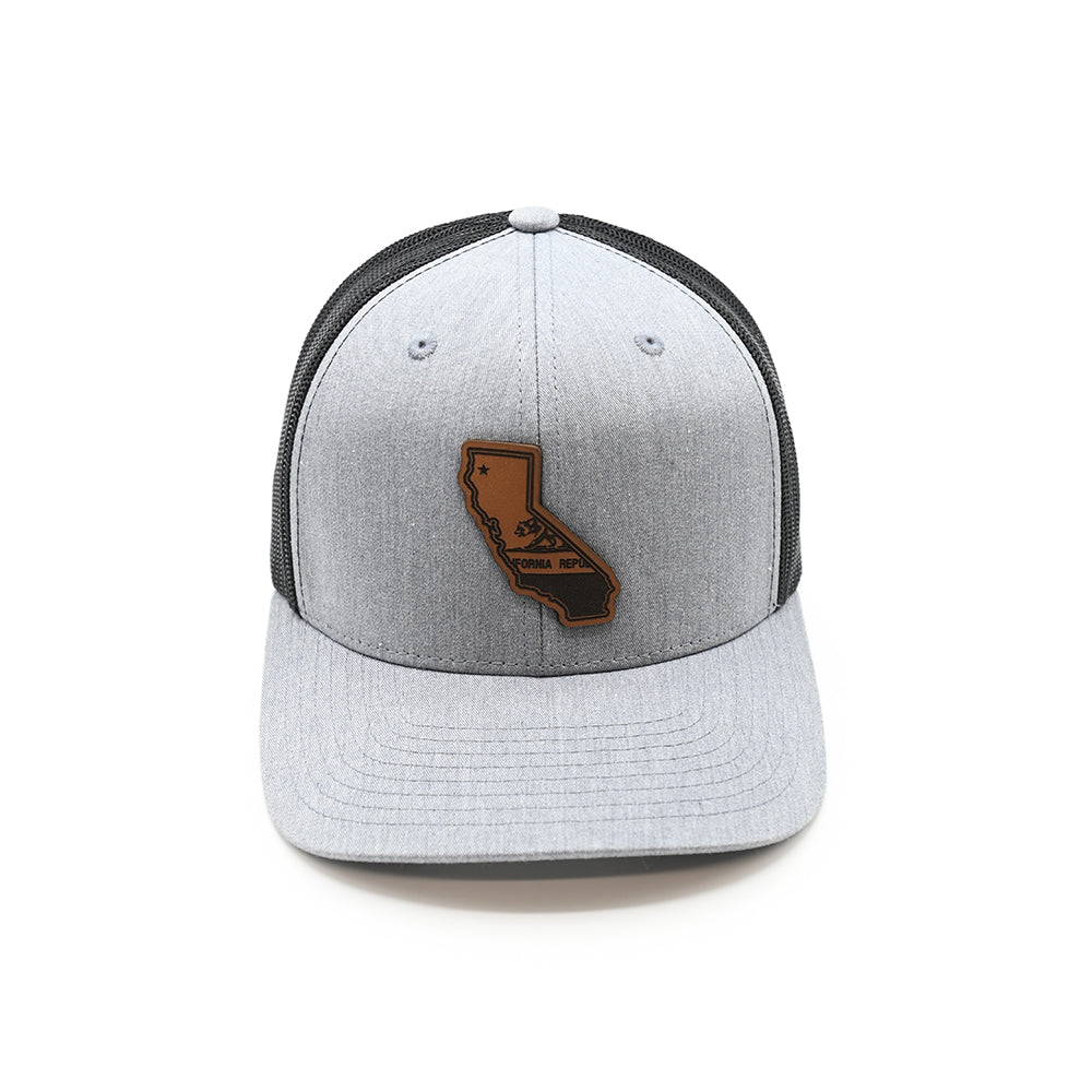 Shield Republic CA State Flag Leather Patch Hat