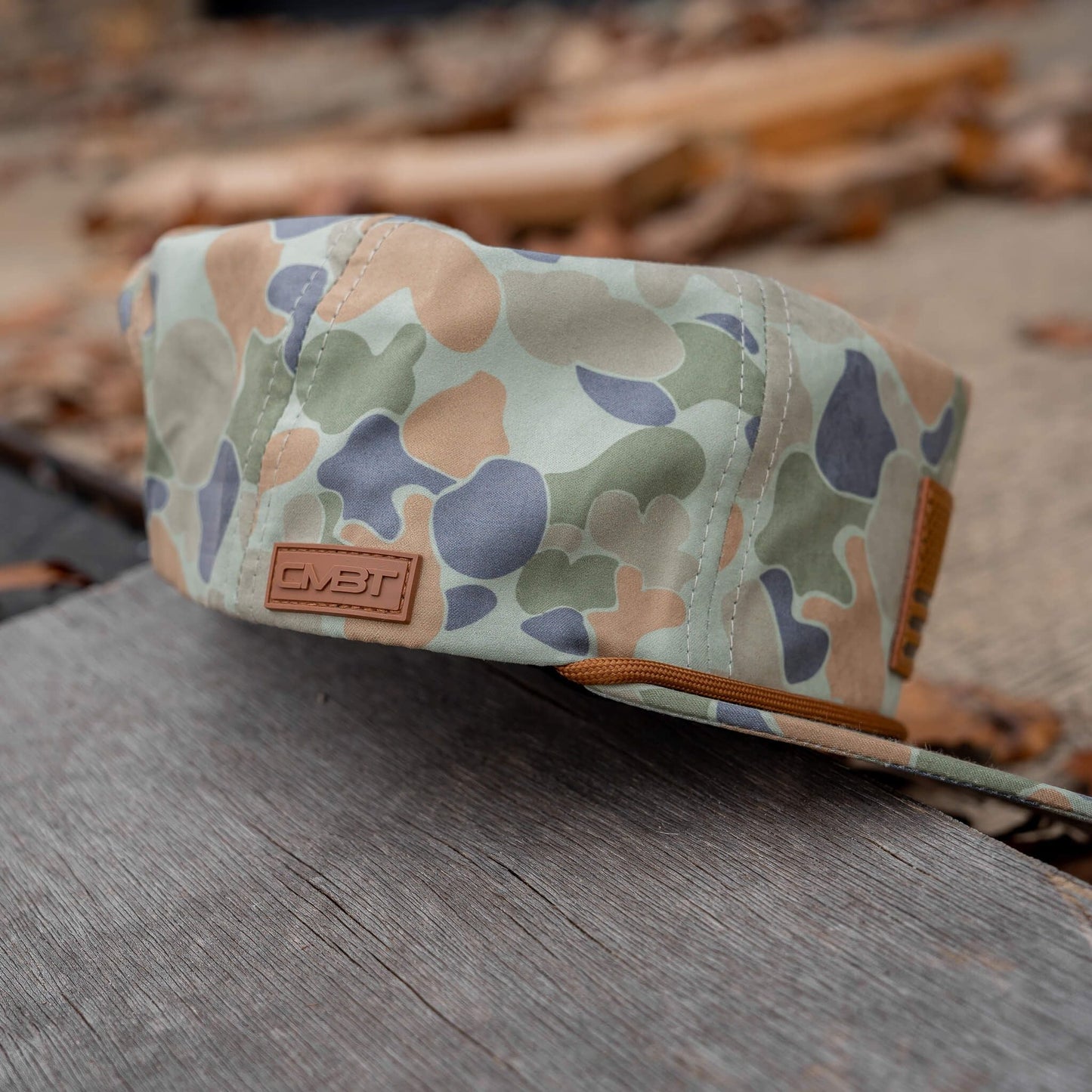 Combat Iron Apparel American Flag Leather Patch Crushable Rope Snapback Hat