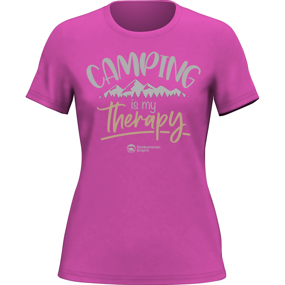 Outdoorzees Camping Is My Therapy T-Shirt for Women