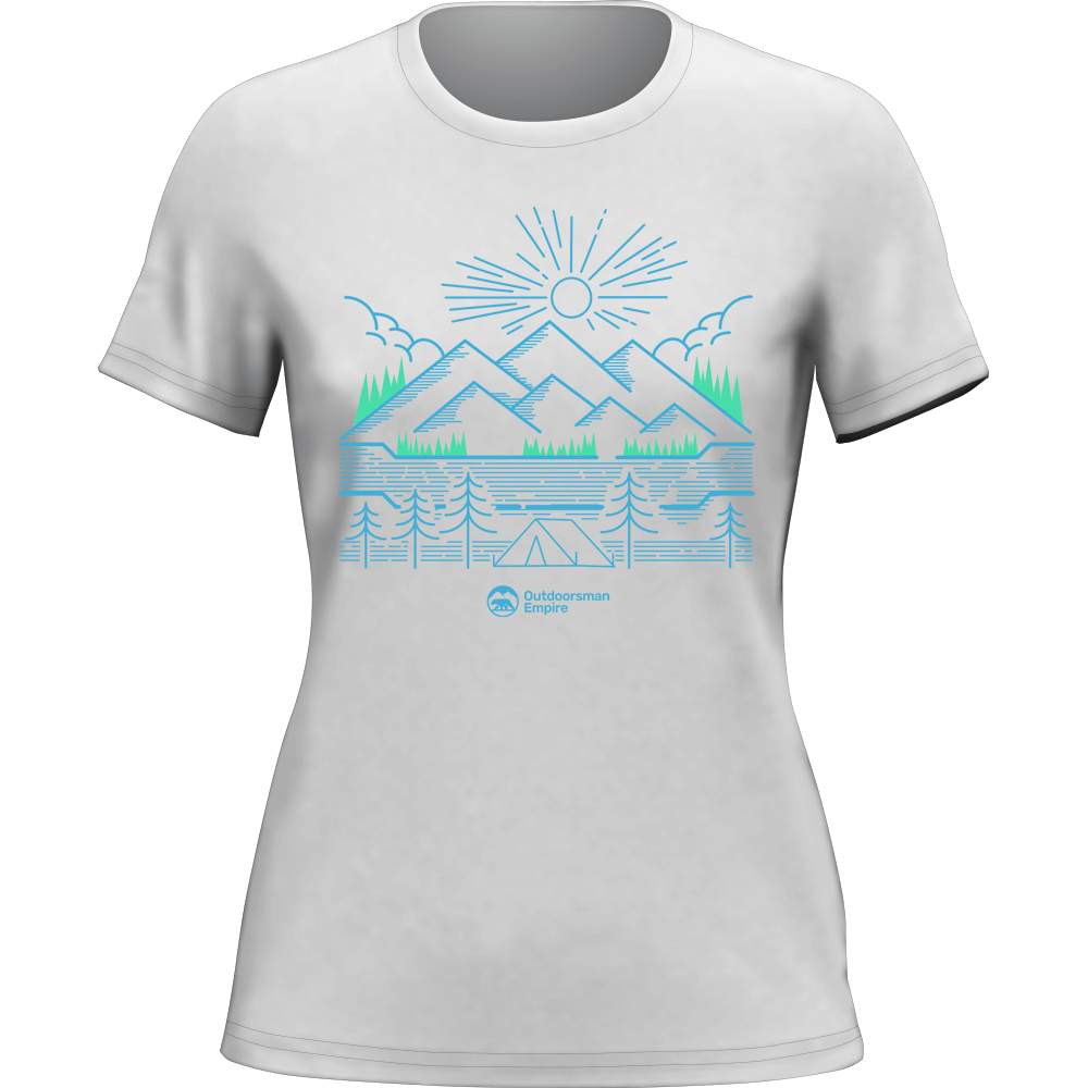Outdoorzees Camping Lines T-Shirt for Women