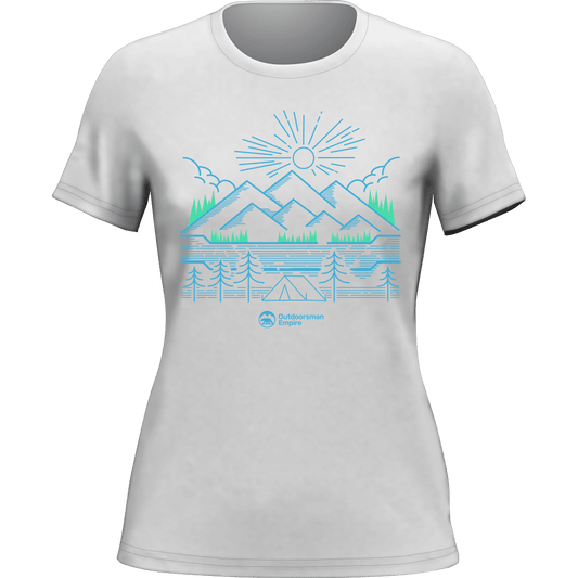 Outdoorzees Camping Lines T-Shirt for Women