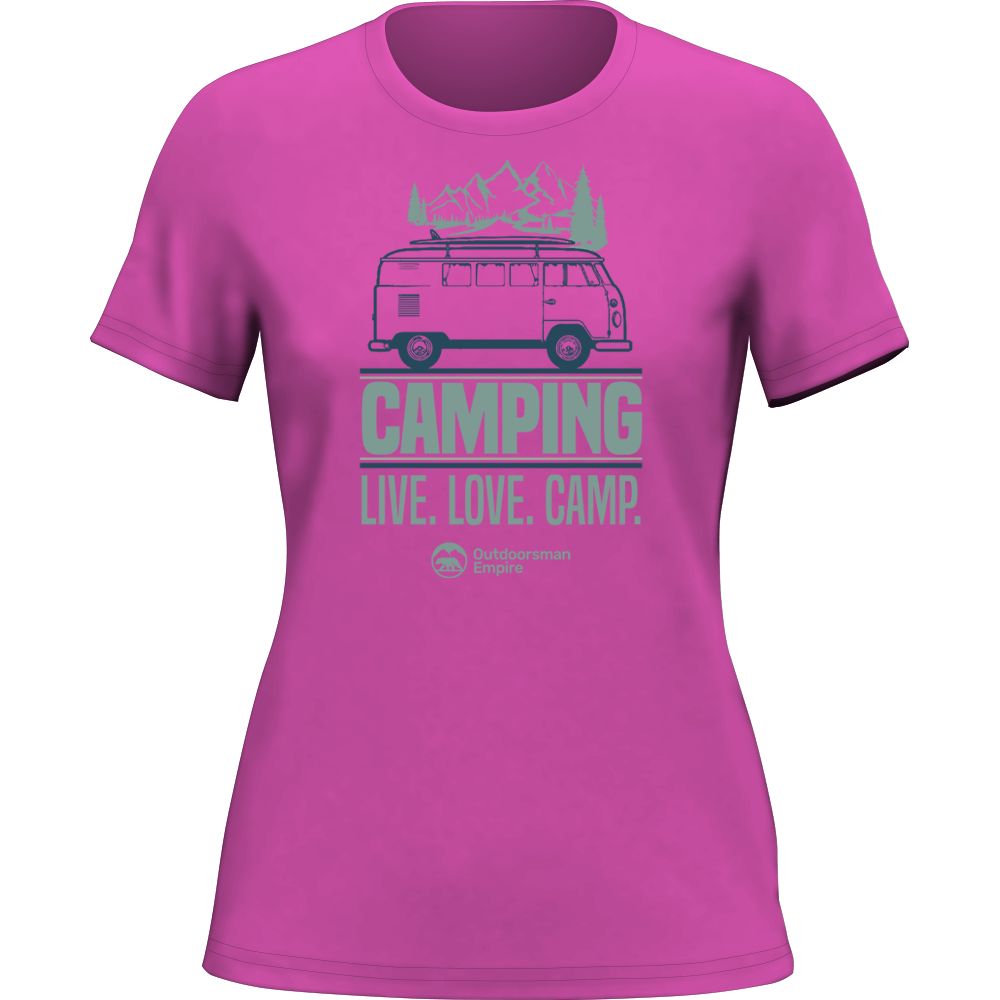 Outdoorzees Camping Live Love Camp T-Shirt for Women