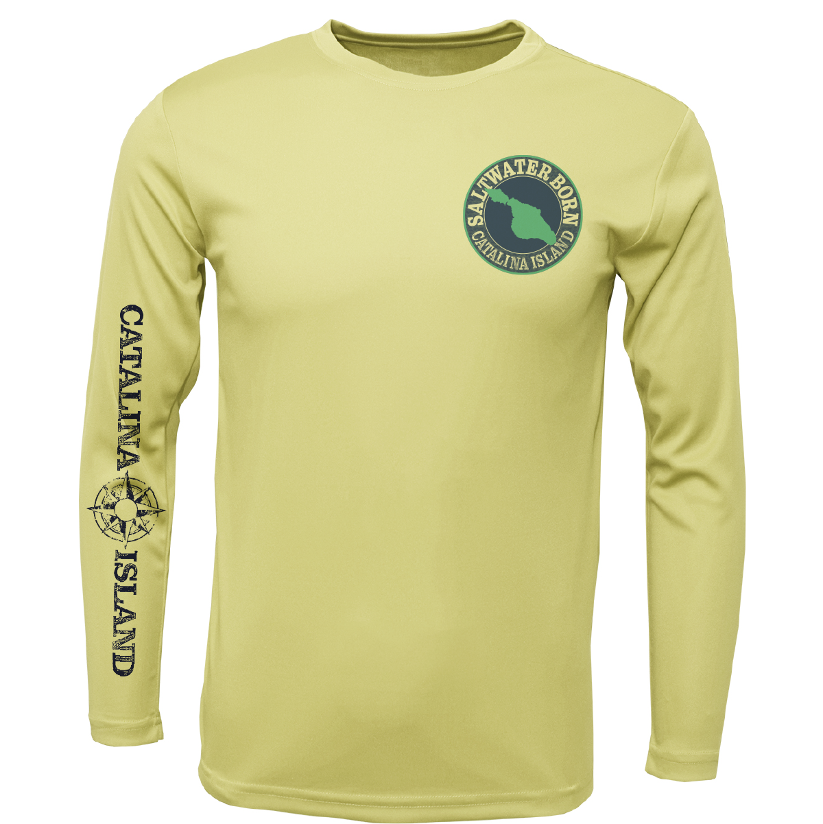 Saltwater Born Catalina Island, CA Kraken Boy's Long Sleeve UPF 50+ Dry-Fit Shirt