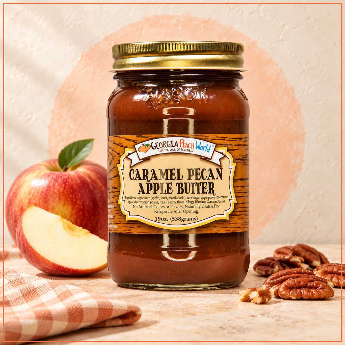 Georgia Peach Caramel Pecan Apple Butter
