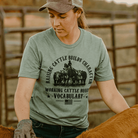 Steadfast American - Working Cattle Builds Vocabulary T-Shirt