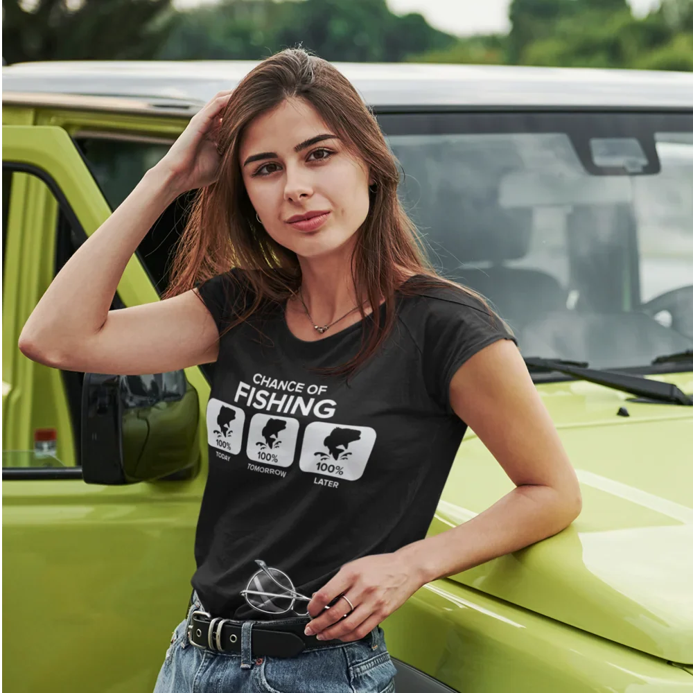 Outdoorzees Chance of Fishing T-Shirt for Women