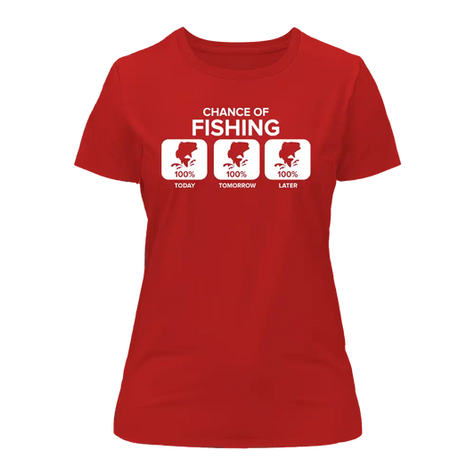 Outdoorzees Chance of Fishing T-Shirt for Women
