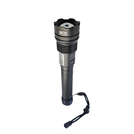MUCITUP Muctac CHARGE Flashlight, 5000+ LMS, Zoomable, LED, USB, IP65, Aluminum Alloy