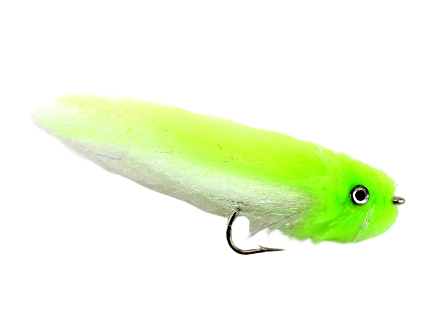 Wild Water - Chartreuse and White EP Fly, size 2/0, Qty. 2