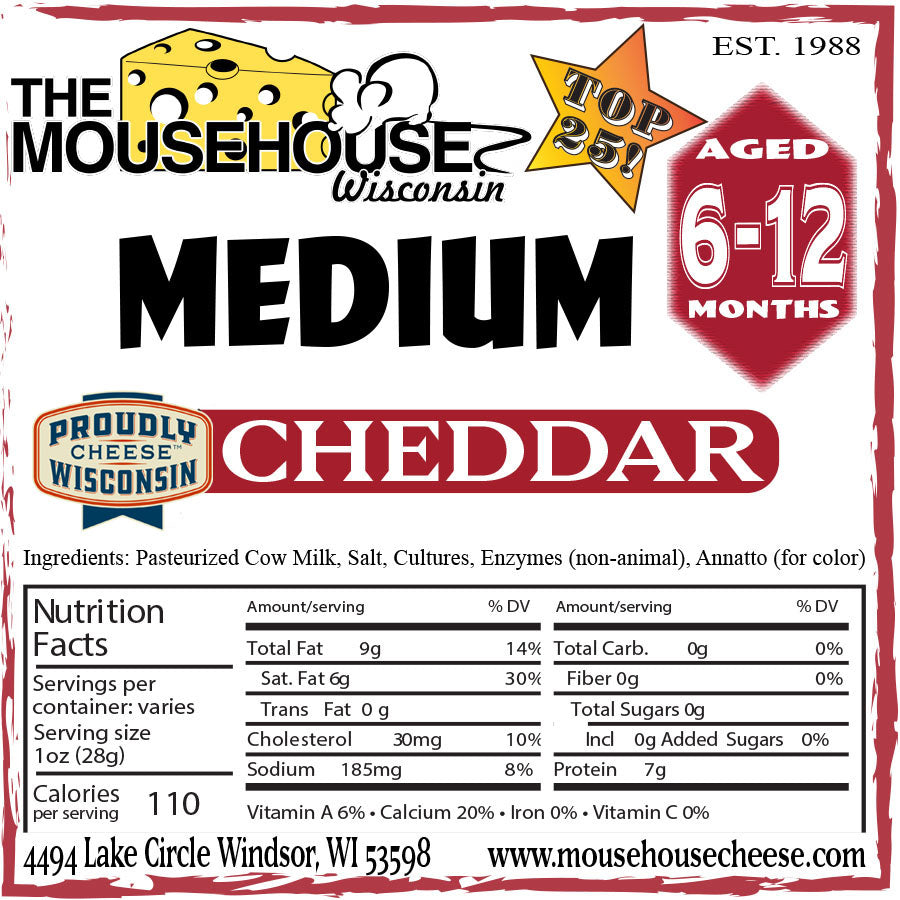 Mousehouse Cheesehaus 6-12 Month Old Medium Cheddar