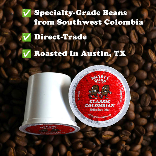 Roasty Buds Classic Colombian Coffee Pods