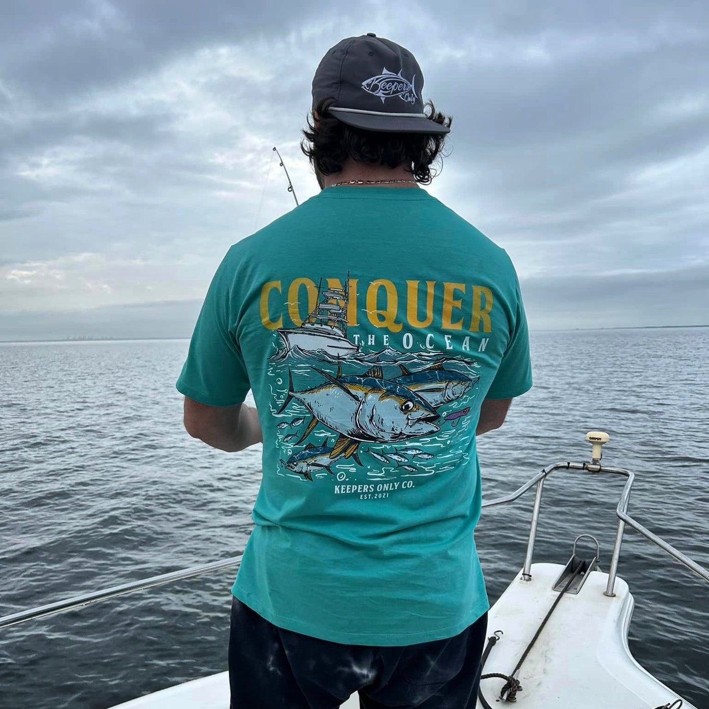 Keepers Only Co. Conquer The Ocean Seafoam T-Shirt