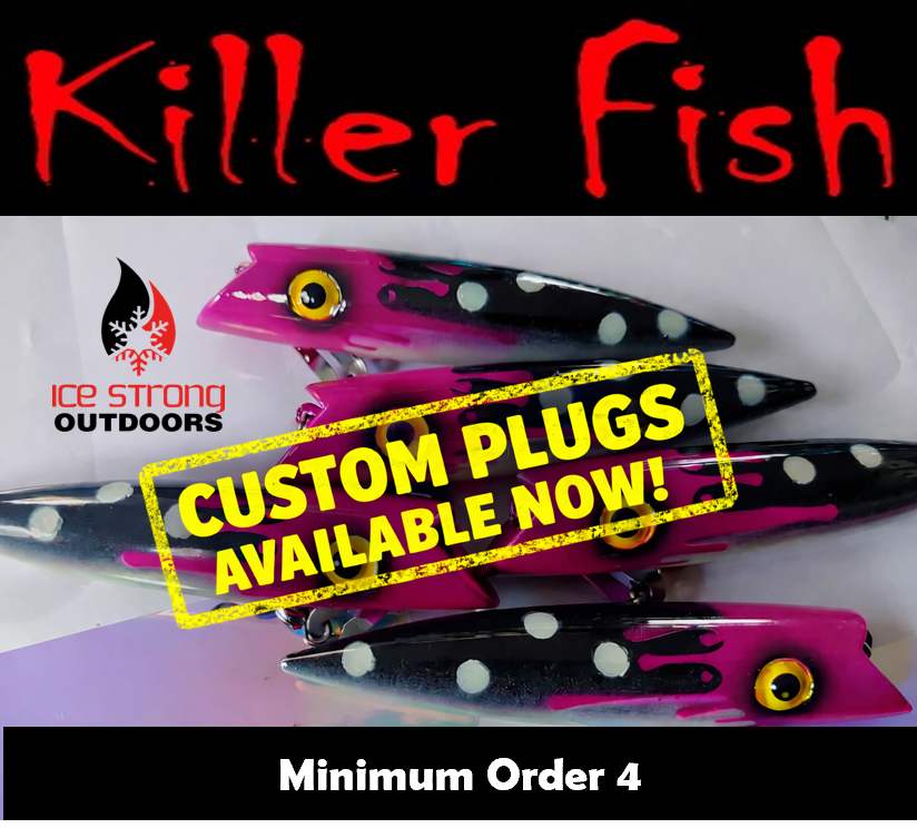 Ice Strong Outdoors - Killer Fish - Rattling TROLLING PLUG UV - NEW 2026 Colors Just Released!