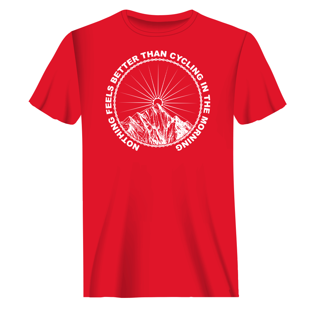 Outdoorzees Cycling In The Morning Man T-Shirt