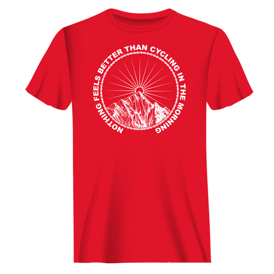 Outdoorzees Cycling In The Morning Man T-Shirt