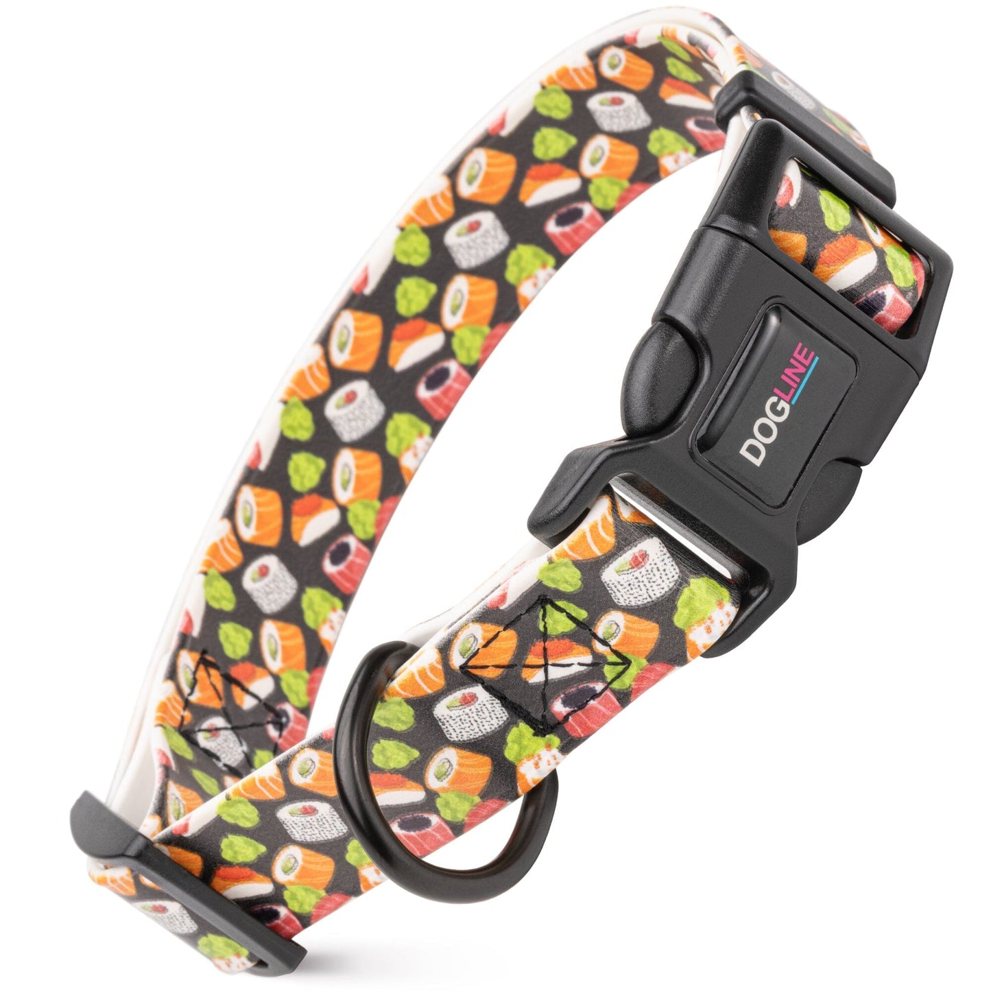 Dogline Biothane Full Color Design Printed Dog Collar with Quick Release Buckle