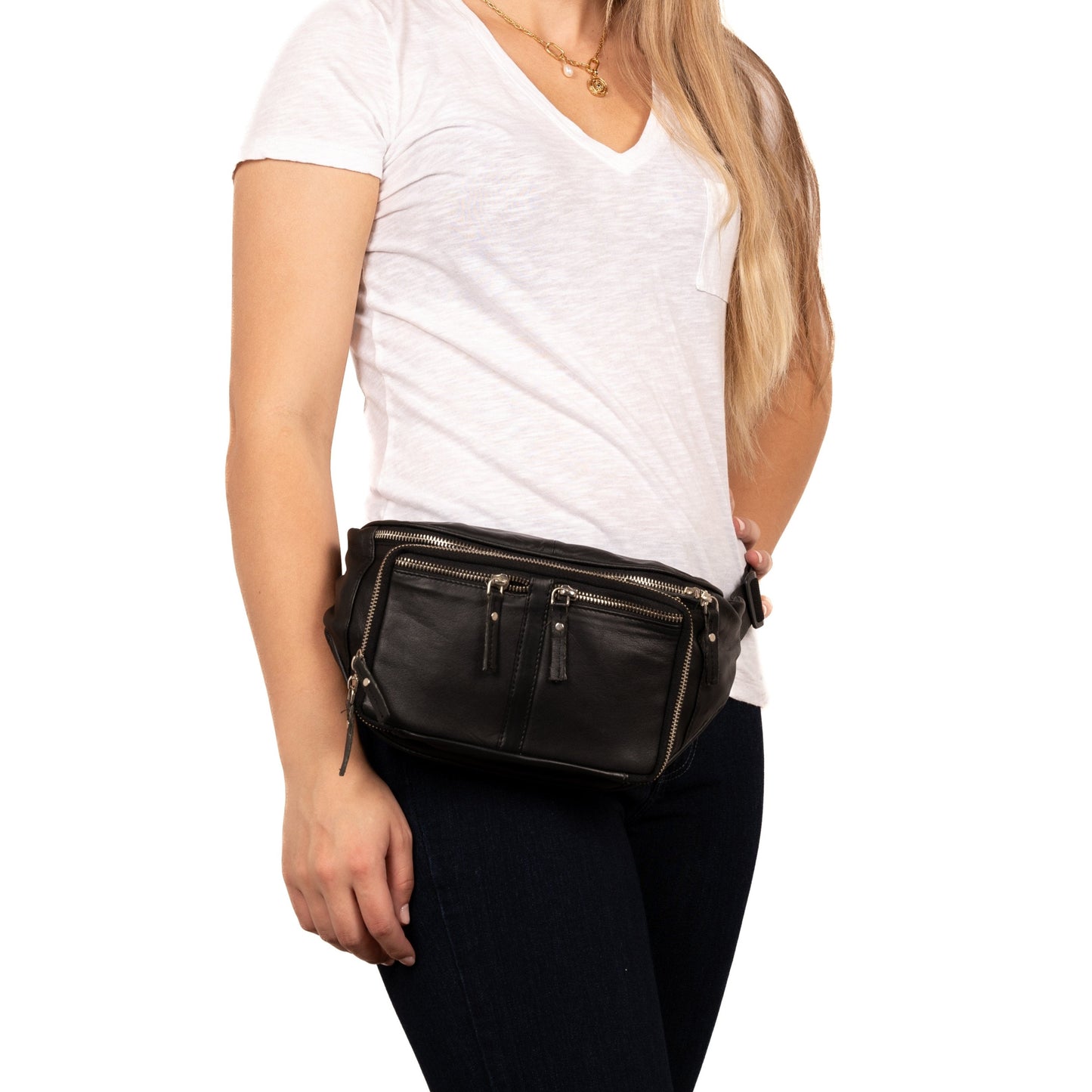Concealed Carry Jessie Unisex Lambskin Belt Bag by Lady Conceal