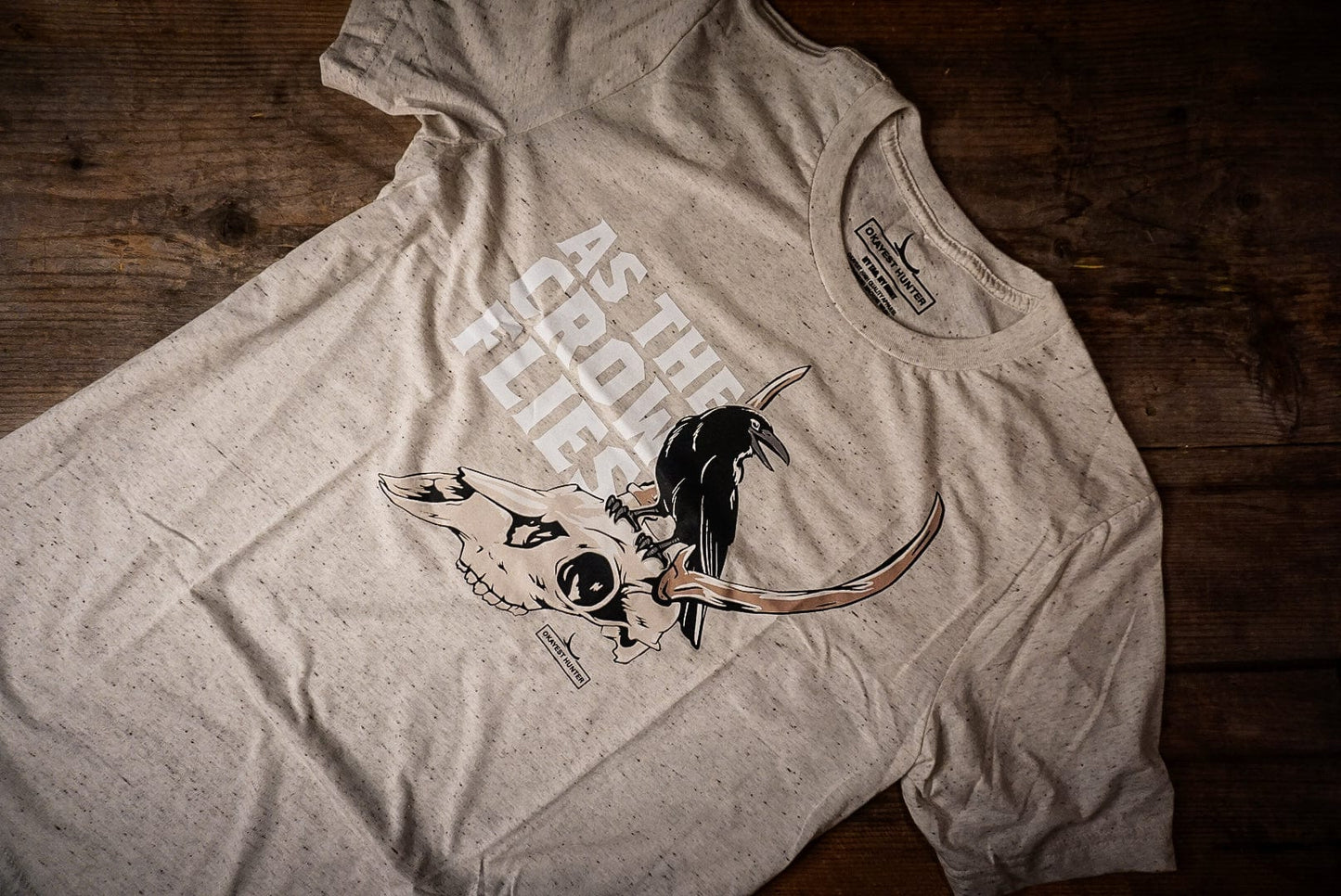 Okayest Hunter As the Crow Flies - Shooter Buck Hunting T-shirt